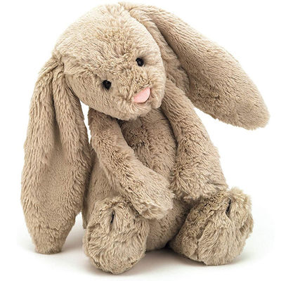 Bashful Beige Bunny Polyester Stuffed Animals Suitable From Birth