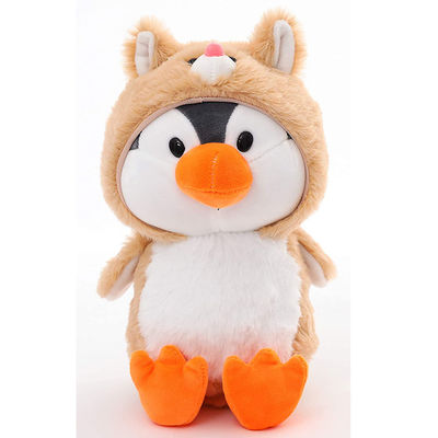 Adorable Penguin Polyester Stuffed Animals Beige Cat Costume Plushies
