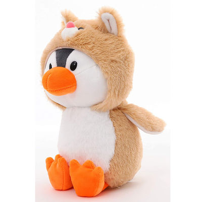 Adorable Penguin Polyester Stuffed Animals Beige Cat Costume Plushies