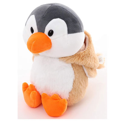 Adorable Penguin Polyester Stuffed Animals Beige Cat Costume Plushies