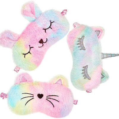 Plush Night Sleeping Eye Cover Cat Unicorn Eye Blindfold For Sleeping OEM