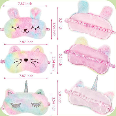 Plush Night Sleeping Eye Cover Cat Unicorn Eye Blindfold For Sleeping OEM