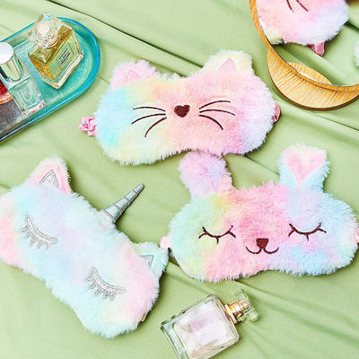 Plush Night Sleeping Eye Cover Cat Unicorn Eye Blindfold For Sleeping OEM