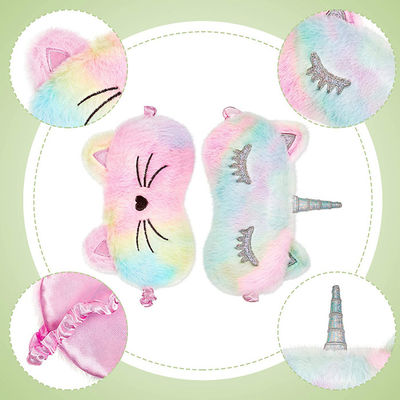 Plush Night Sleeping Eye Cover Cat Unicorn Eye Blindfold For Sleeping OEM