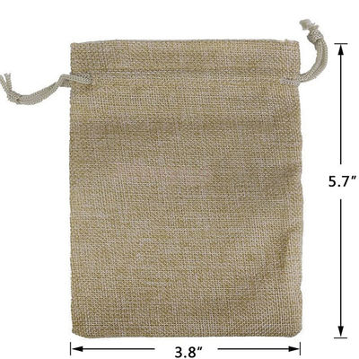 Cosmetic Jewelry Makeup Sack Bag Burlap Bags 4X6 With Drawstring And Cotton Lining
