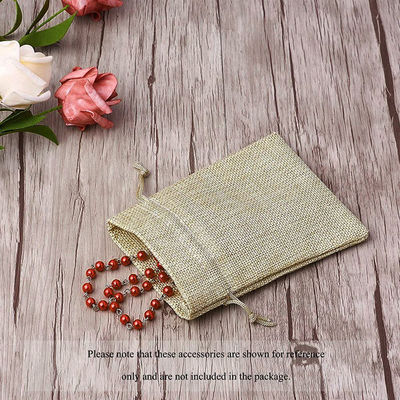Cosmetic Jewelry Makeup Sack Bag Burlap Bags 4X6 With Drawstring And Cotton Lining