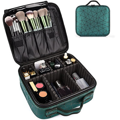 Travel Makeup Case PU Leather Professional Cosmetic Train Cases Artist Storage Bag