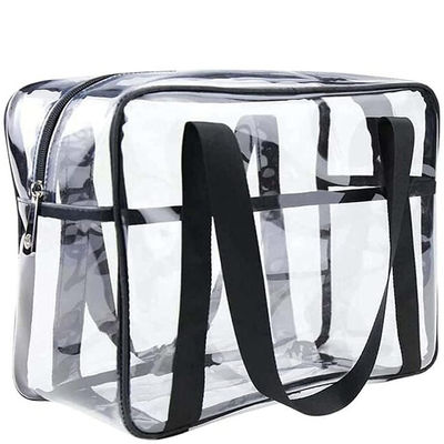 Clear Cosmetic Makeup Bags Transparent Thick PVC Zippered Toiletry Bag
