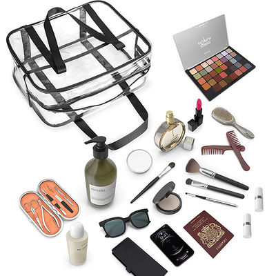 Clear Cosmetic Makeup Bags Transparent Thick PVC Zippered Toiletry Bag