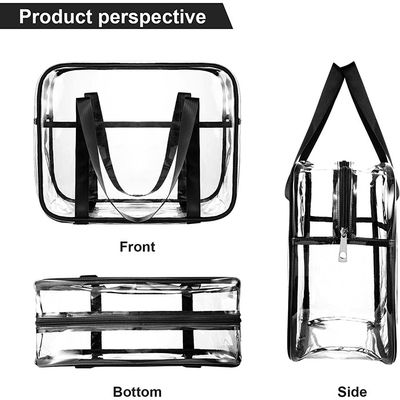 Clear Cosmetic Makeup Bags Transparent Thick PVC Zippered Toiletry Bag