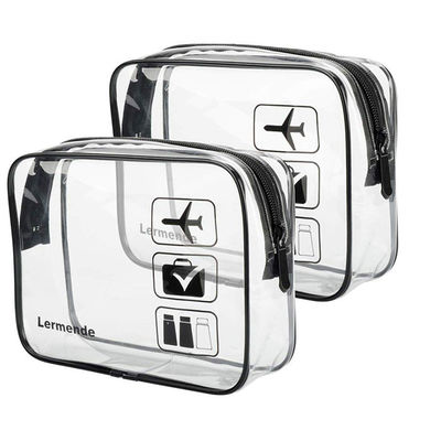 PVC Makeup Zipper Pouch Tsa Approved Clear Toiletry Bag On Airport Airline