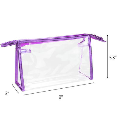 Transparent Waterproof Cosmetic Bag, PVC Clear Makeup Organizing Bags With Zipper Perfect for Bathroom