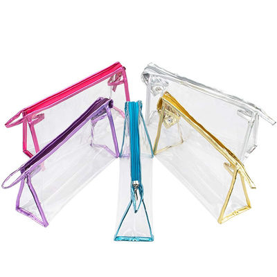Transparent Waterproof Cosmetic Bag, PVC Clear Makeup Organizing Bags With Zipper Perfect for Bathroom