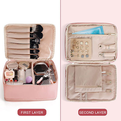 Large Cosmetic Makeup Bags Organizer Nylon Portable Travel Cosmetic Bag For Women