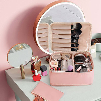 Large Cosmetic Makeup Bags Organizer Nylon Portable Travel Cosmetic Bag For Women