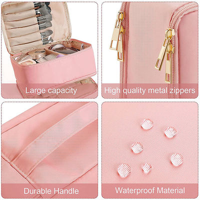 Large Cosmetic Makeup Bags Organizer Nylon Portable Travel Cosmetic Bag For Women