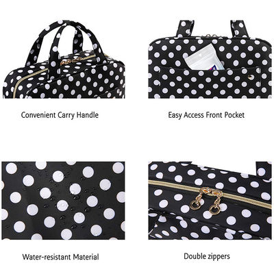 Toiletry Bag Travel Bag with Hanging Hook, Water-resistant Makeup Cosmetic Bag Travel Organizer for Accessories