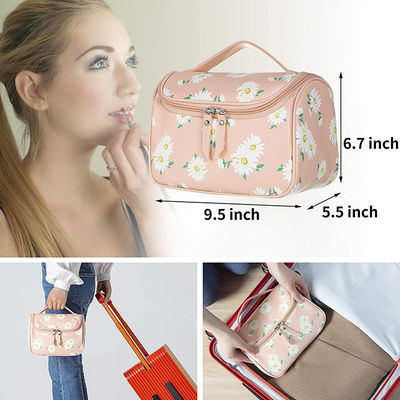 Pu Large Makeup Bag Organizer Zipper Pouch For Makeup Brushes And Travel Accessories