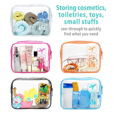 Clear Cosmetic Makeup Bags / TSA Approved Toiletry Bag  For Women Men