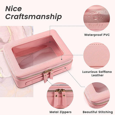 OEM Clear Zip Makeup Bag / Travel Toiletry Cosmetic Bags Beauty Organizer For Women Girls