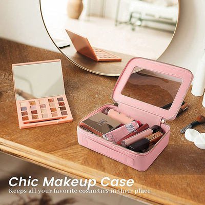 OEM Clear Zip Makeup Bag / Travel Toiletry Cosmetic Bags Beauty Organizer For Women Girls