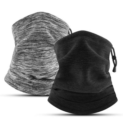 Windproof Mens Winter Neck Gaiter Fleece Neck Warmer Adjustable Face Cover Scarf For Skiing