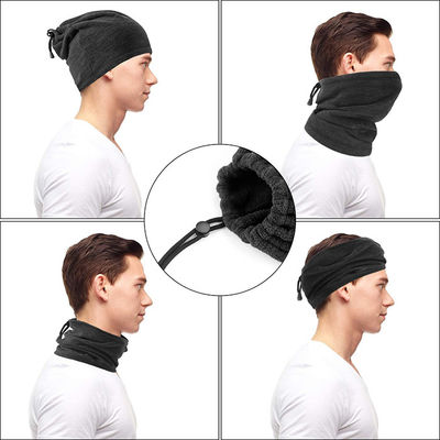 Windproof Mens Winter Neck Gaiter Fleece Neck Warmer Adjustable Face Cover Scarf For Skiing