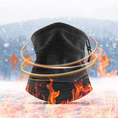 Windproof Mens Winter Neck Gaiter Fleece Neck Warmer Adjustable Face Cover Scarf For Skiing