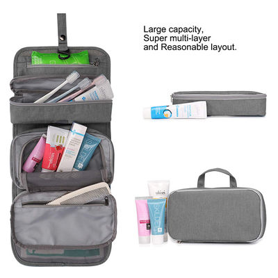 Gray Hanging Travel Toiletry Bag Cosmetic Travel Toiletry Organizer