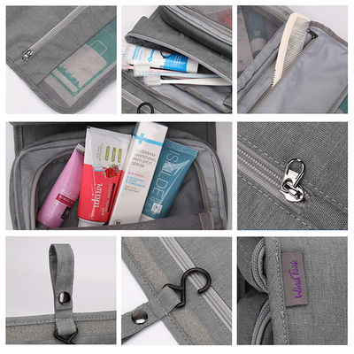 Gray Hanging Travel Toiletry Bag Cosmetic Travel Toiletry Organizer