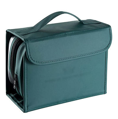 PU Hanging Toilet Bag , Portable Travel Cosmetic Bag Waterproof Zipper Organizer