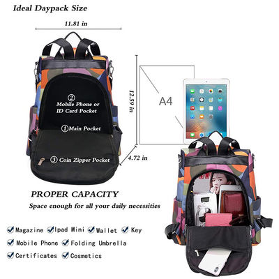 Fashion Lightweight Women Waterproof Rucksack Anti Theft Shoulder Bag