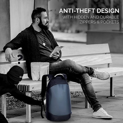 Champ Water Resistant Laptop Backpack With USB Charging Port Hidden Zipper 40 Litres