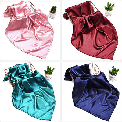 Satin Large Vintage Square Head Scarf Silk Bandana Scarf Head Wrap 35Inch