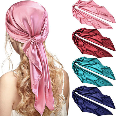 Satin Large Vintage Square Head Scarf Silk Bandana Scarf Head Wrap 35Inch