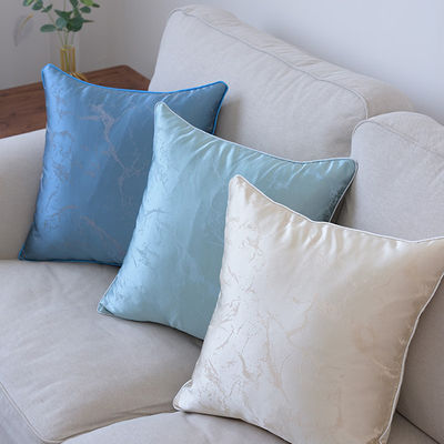 Soft Satin Jacquard Throw Pillows / Indoor Outdoor Throw Pillows Wrinkle Resistant