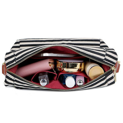 Zip Closure Cosmetic Makeup Bags Canvas Travel Toiletry Bag With BAOSHA Logo