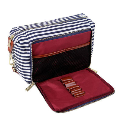 Zip Closure Cosmetic Makeup Bags Canvas Travel Toiletry Bag With BAOSHA Logo