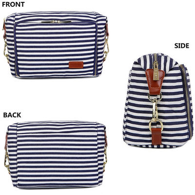 Zip Closure Cosmetic Makeup Bags Canvas Travel Toiletry Bag With BAOSHA Logo
