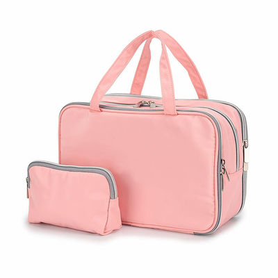 Capacity 9L Travel Makeup Bag Nylon Exterior Polyester Lining Make Up Toiletry Bag