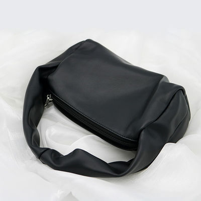 Practical Zipper Womens Travel Toiletry Bag Thick Durable Texture Leather
