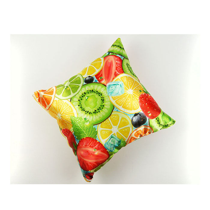 Satin Printed Throw Pillows Square Soft Zip Floral Decorative Pillows