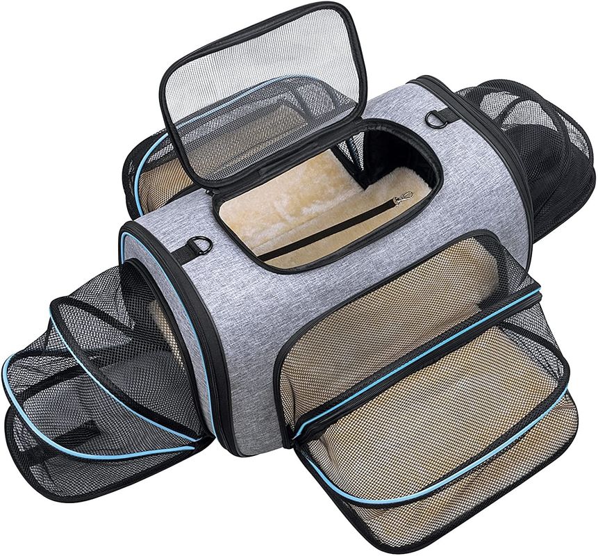 4 Sides Airline Approved Cat Backpack Oxford Fabric Small Dog Carriers For Hiking
