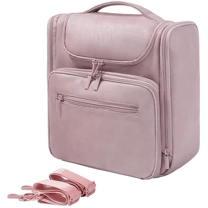 OEM Large Toiletry Bag For Women And Men Hanging Leather Travel Makeup Bag