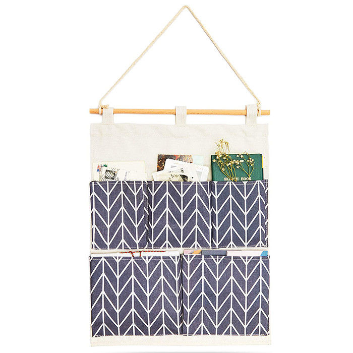 Wall over door storage pockets Closet Hanging Storage Bag Organizer Linen Cotton