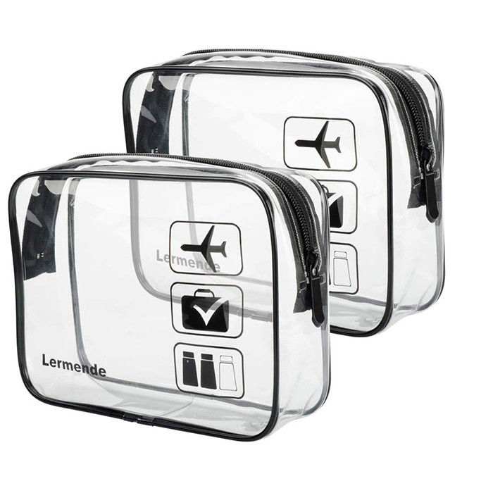 PVC Makeup Zipper Pouch Tsa Approved Clear Toiletry Bag On Airport Airline