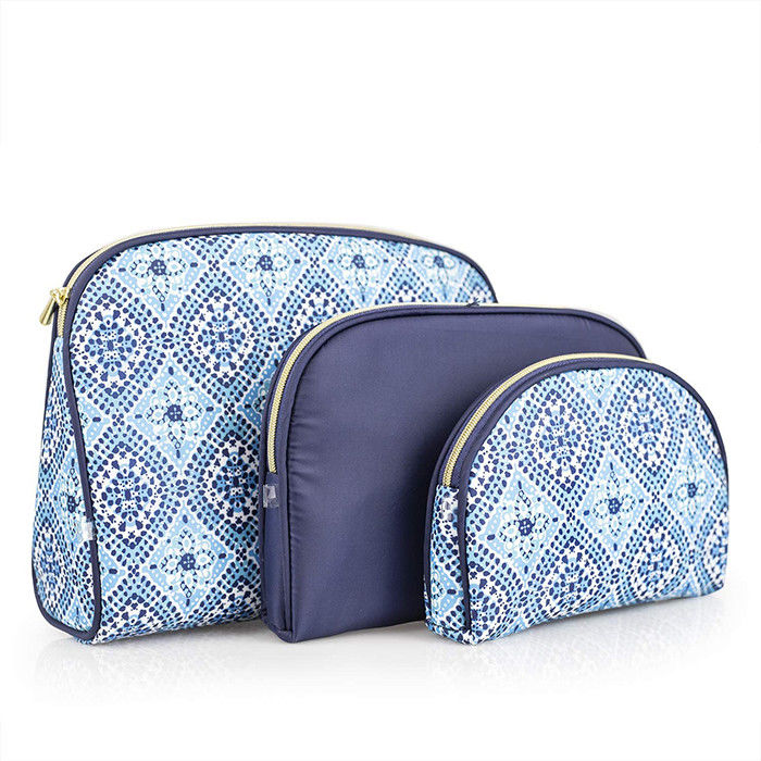 ODM 3 Piece Cosmetic Bag Set Polyester Purse Size Makeup Bag For Women Toiletry Travel Bag