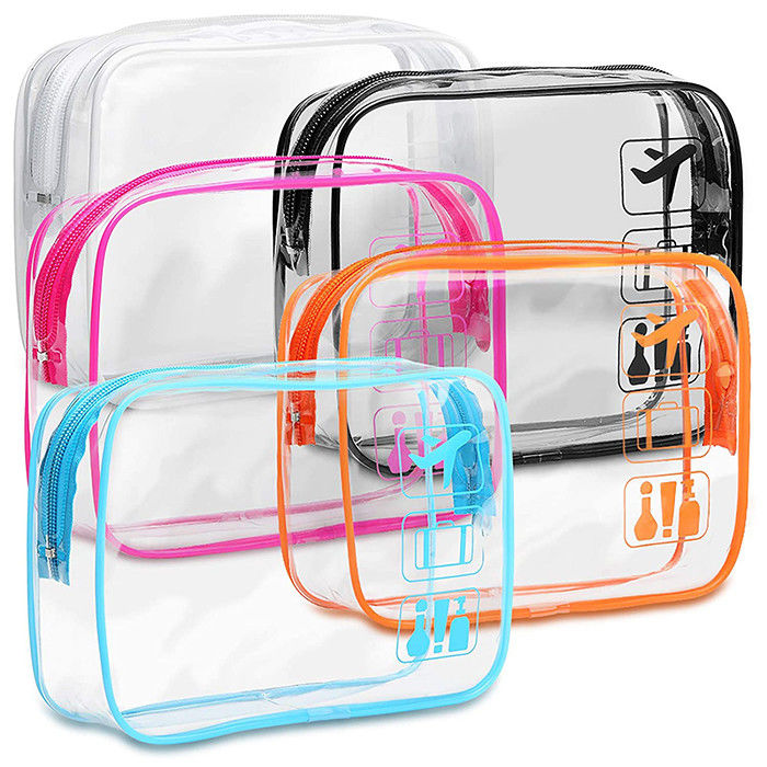 Clear Cosmetic Makeup Bags / TSA Approved Toiletry Bag  For Women Men